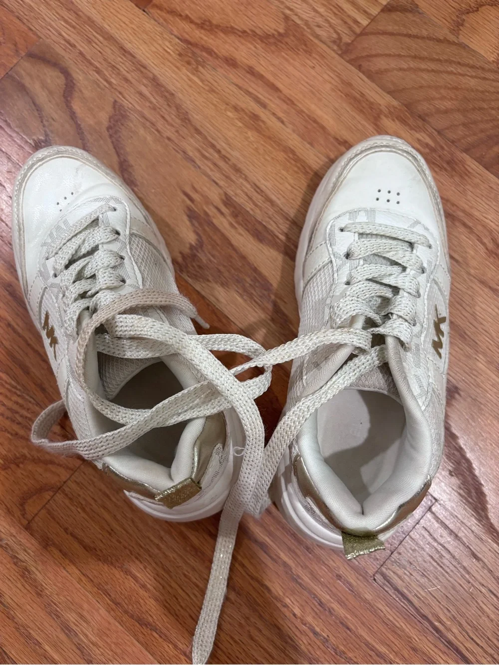 Michael Kors Kids' Cream & Gold Chunky Sneaker